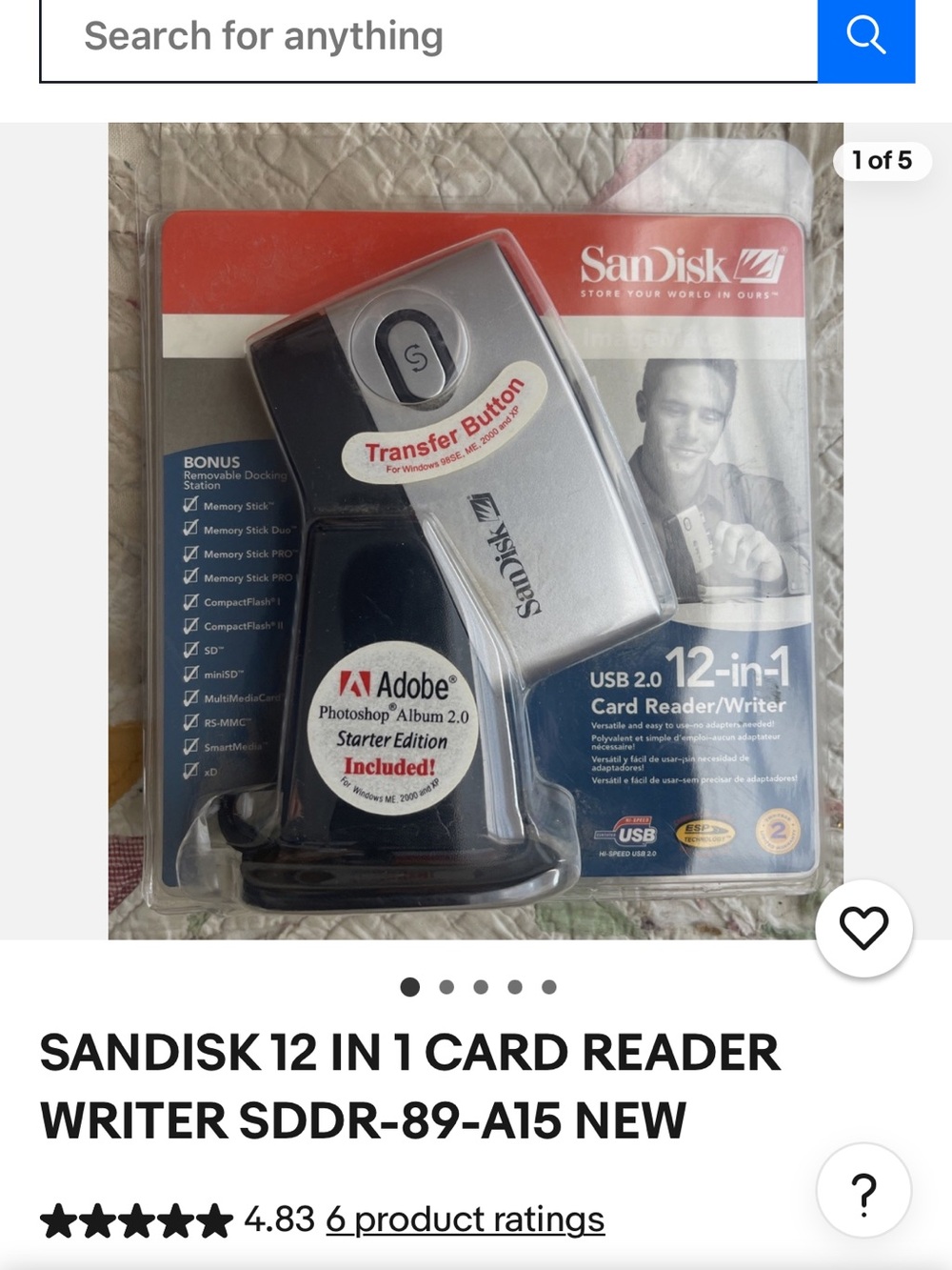 Andis Silver and Black 12-in-1 USB 2.0 Card Reader/Writer